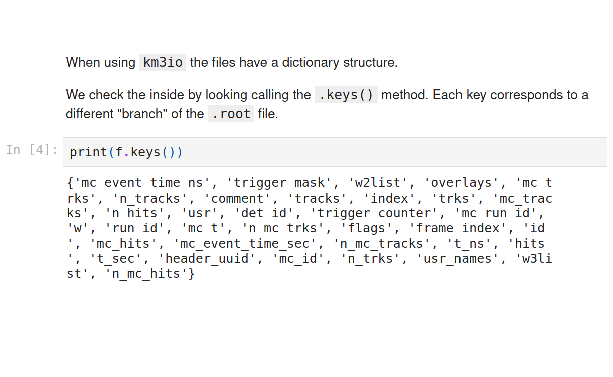 Reading KM3NeT data